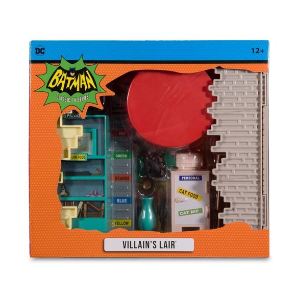 McFarlane DC Retro Batman 66 TV Series VILLAIN’S LAIR  6" Action Playset Toy New - Picture 1 of 4